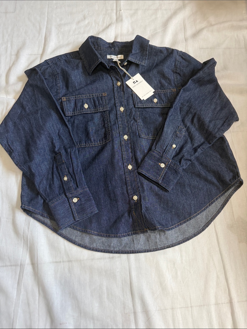 FRAME Indigo Denim Button-Down Jean Jacket CAJA # 1 F